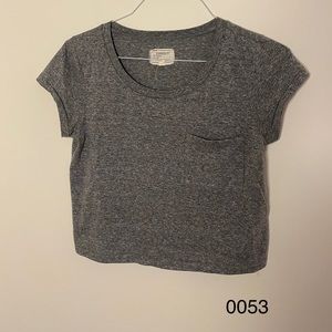 Current/Elliot Grey Cropped T-Shirt Women’s Size 2 (0053)